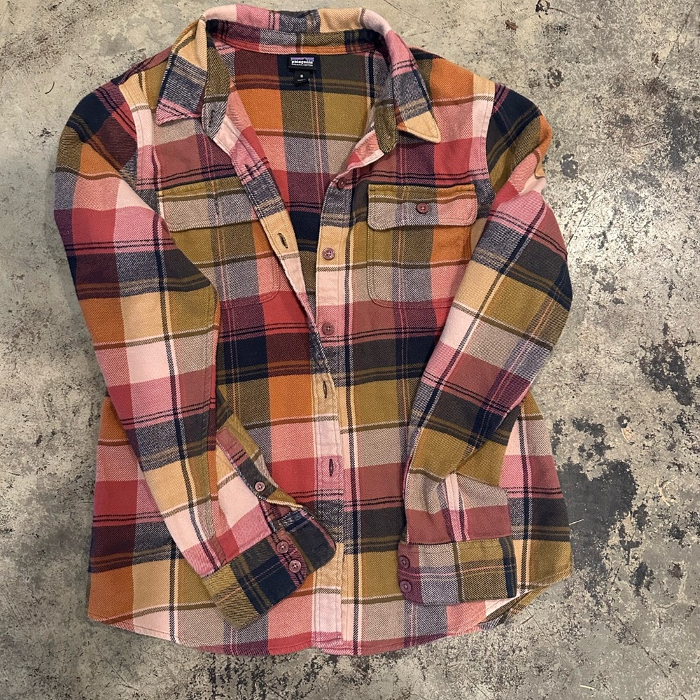 Patagonia Fjord Multicolor Plaid Flannel Shirt